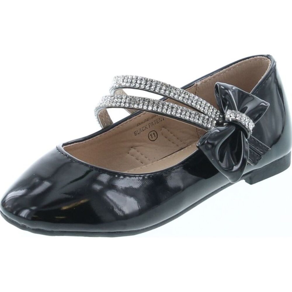 ANNA Daze-07K Black Patent ChildG flats-shoes 13 NEW